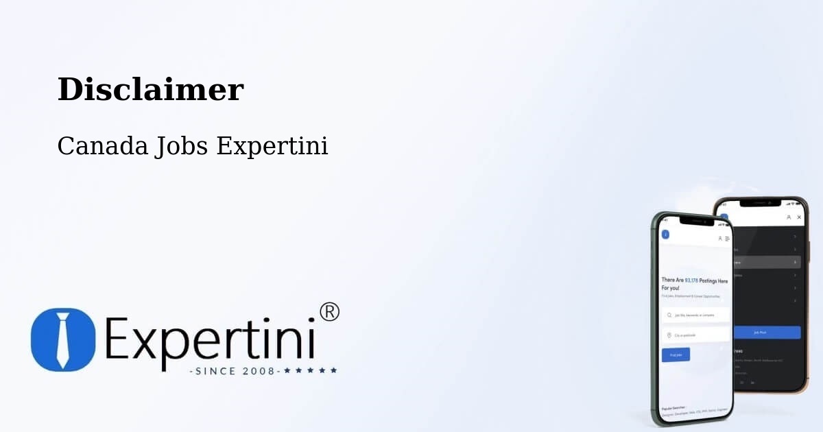 Disclaimer – Grande Digue - Canada Jobs Expertini